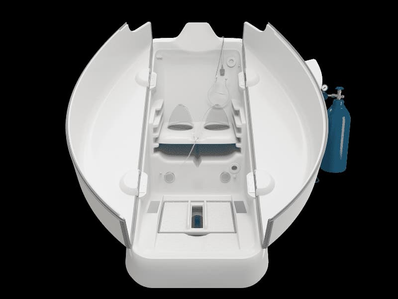 The HOCATT chamber with its external oxygen supply