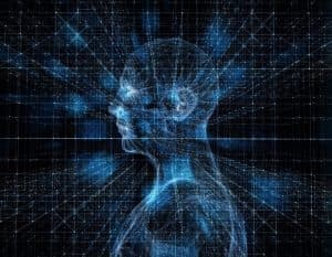 Illustration of an electromagnetic field around the human body